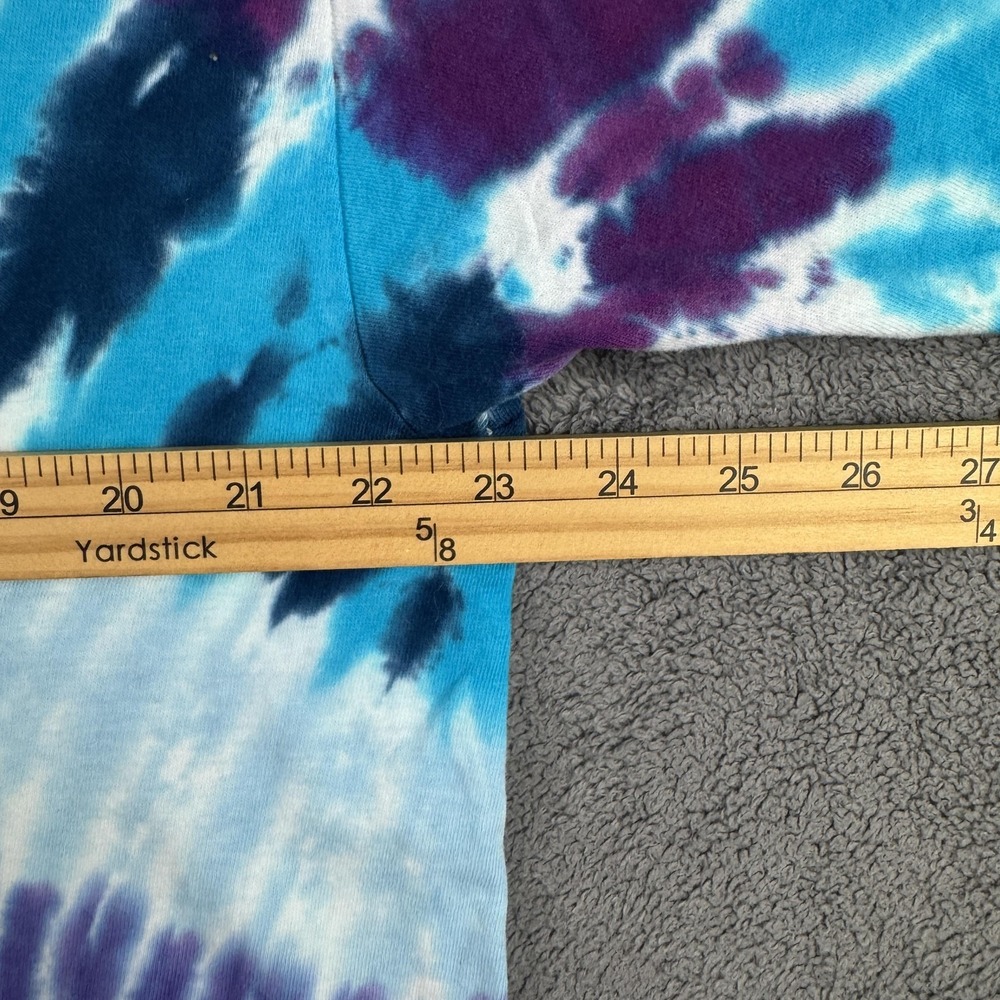 Vintage Fruit of the Loom Shirt‎ Mens XL Blue Purple Tie Dye Made in USA 90s - Picture 6 of 8